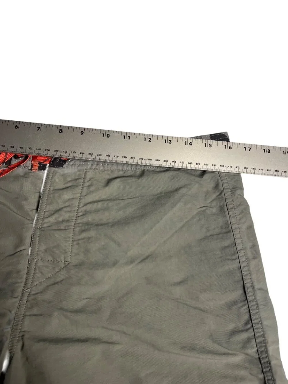 Patagonia Mens Board Shorts Sz 32 gray & black Orange Drawstring Nylon preppy